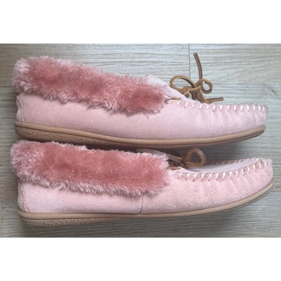 Minnetonka Camp Collar Moc‎ in Pink Blush Size 7 - Picture 2 of 9